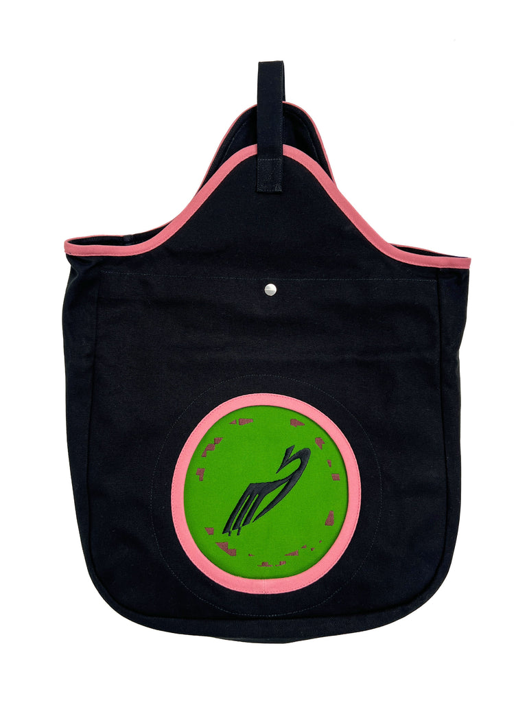 00082020 ARISTIDES EMBROIDERY TOTE - BLACK