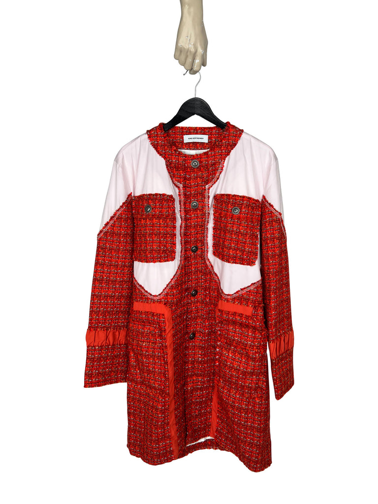 00112021 TORQUILS LONG TWEED JACKET RUBY
