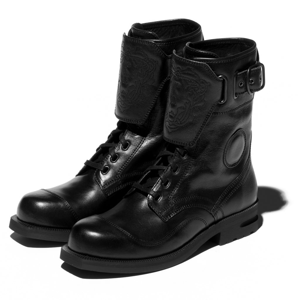 FITZ MILITARY BOOTS - PETROL BLACK