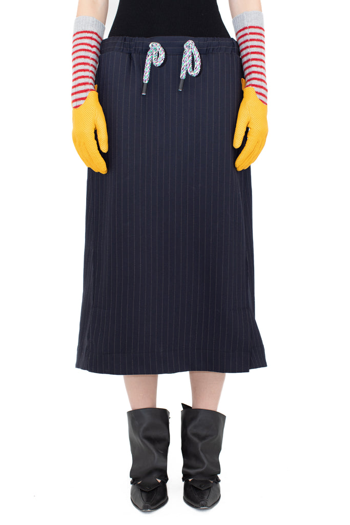 PLATH SKIRT - NAVY & CHALK WHITE