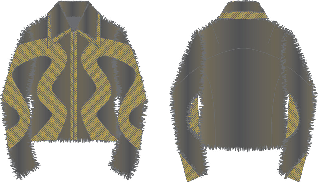 INTAGLIO LINE JACKET - L GREY/CADET GREY
