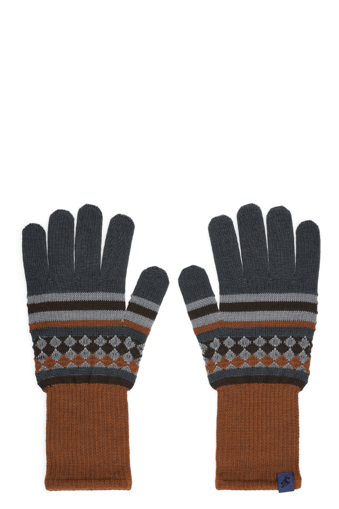 AQUIFOLIA KNIT GLOVE - MIST/RUST