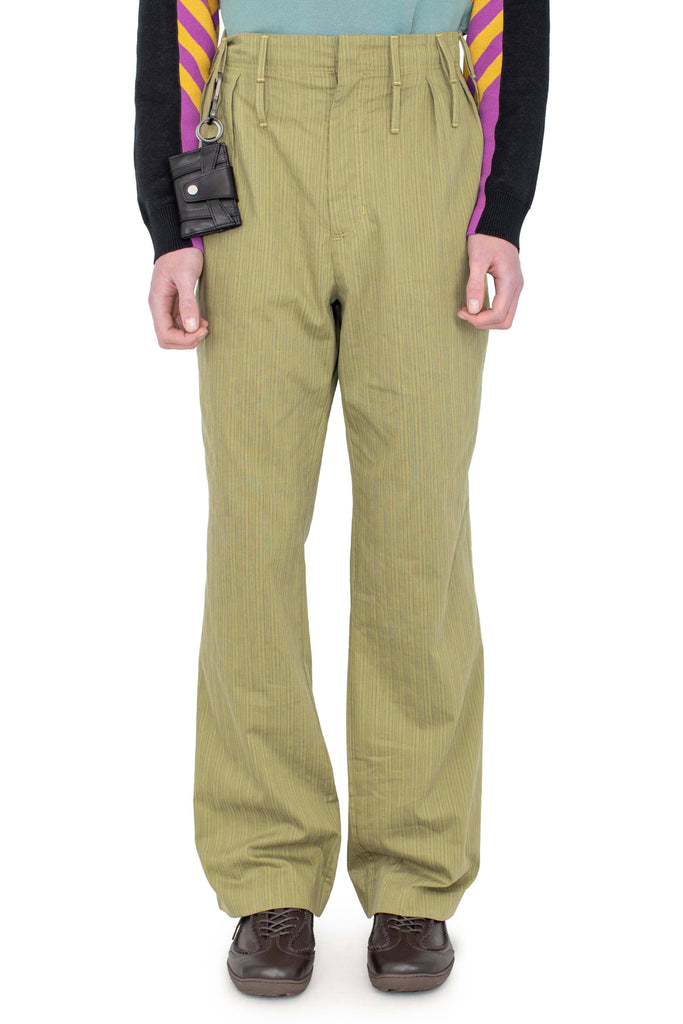 FERENC TROUSER - LIME STRIPE