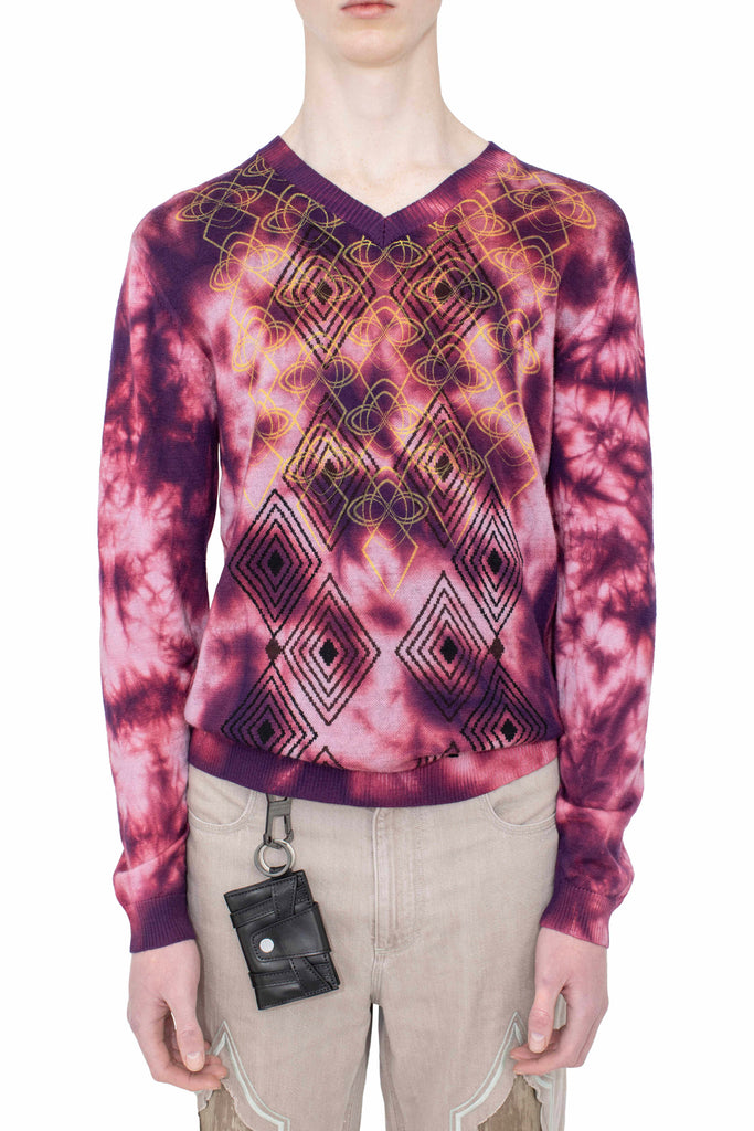 HATHA V-NECK KNIT - FUCHSIA