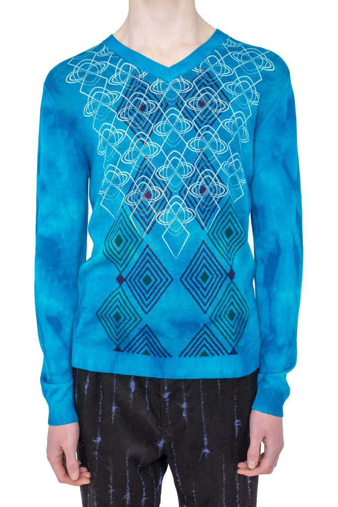 HATHA V-NECK KNIT - ULTRABLUE