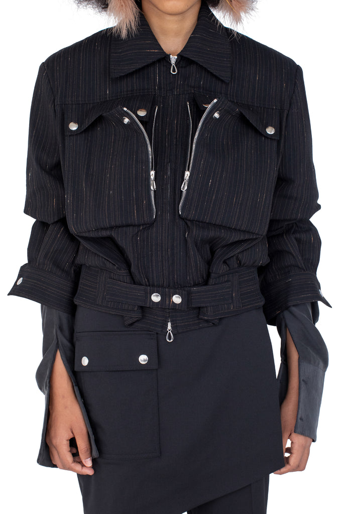 PEREGRINE JACKET - CHARCOAL & ROSE