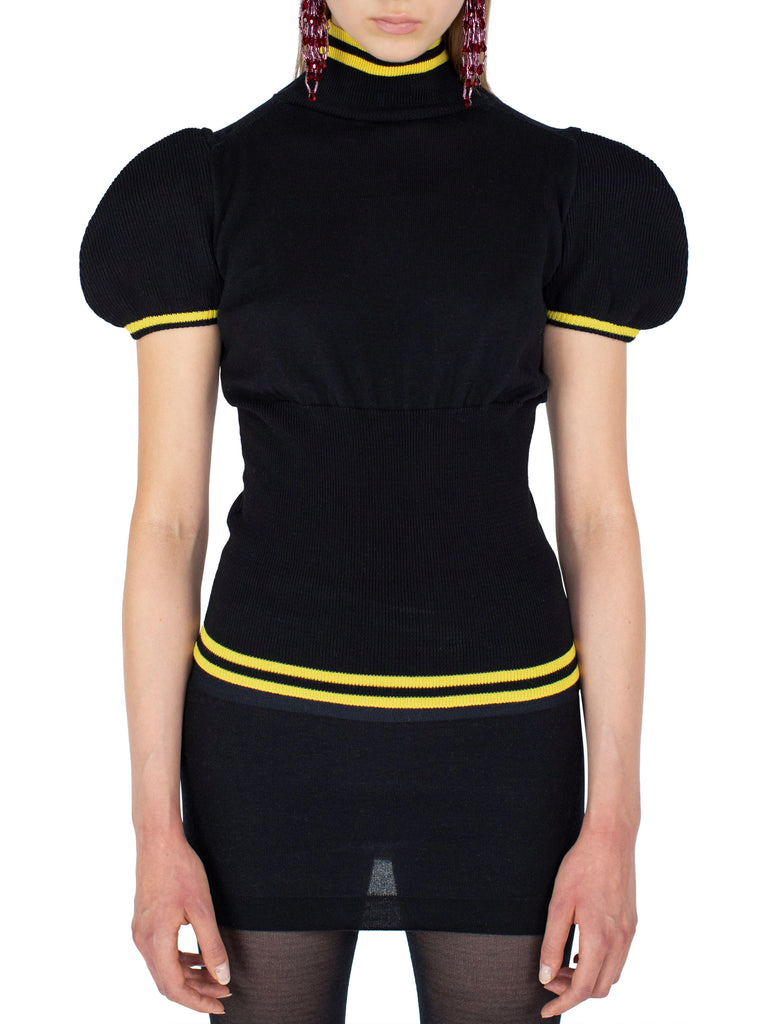 SIMONE KNIT TOP - INK BLACK