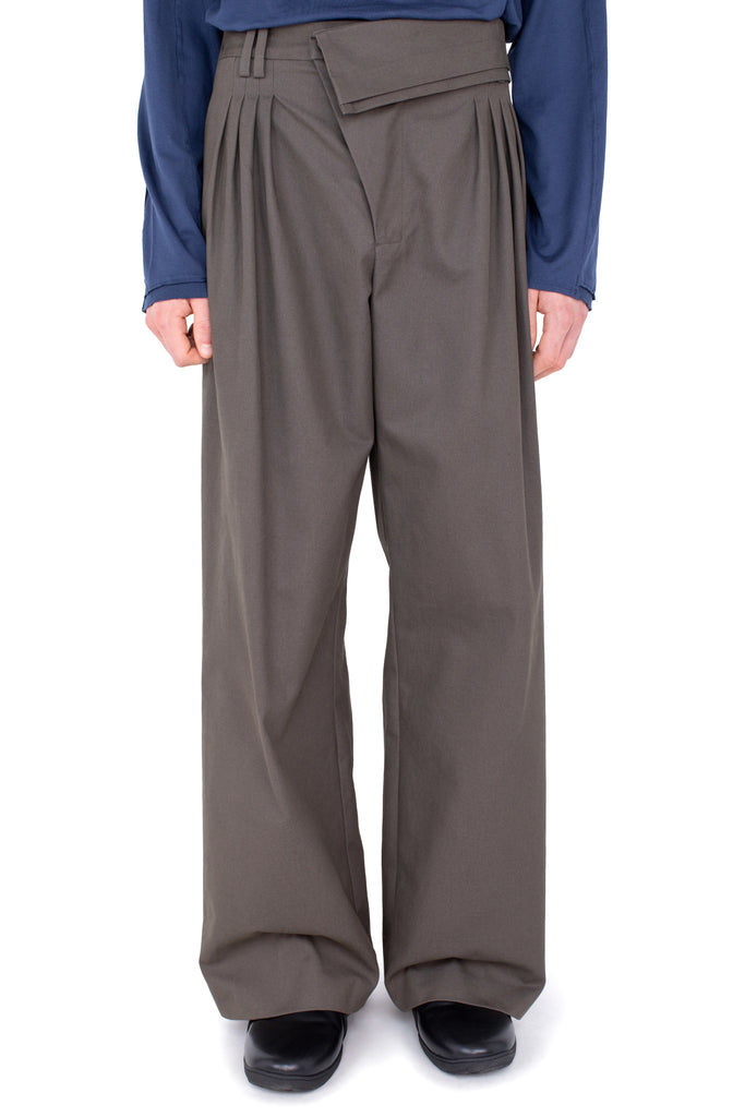 DIEZE WIDE TROUSERS - KHAKI