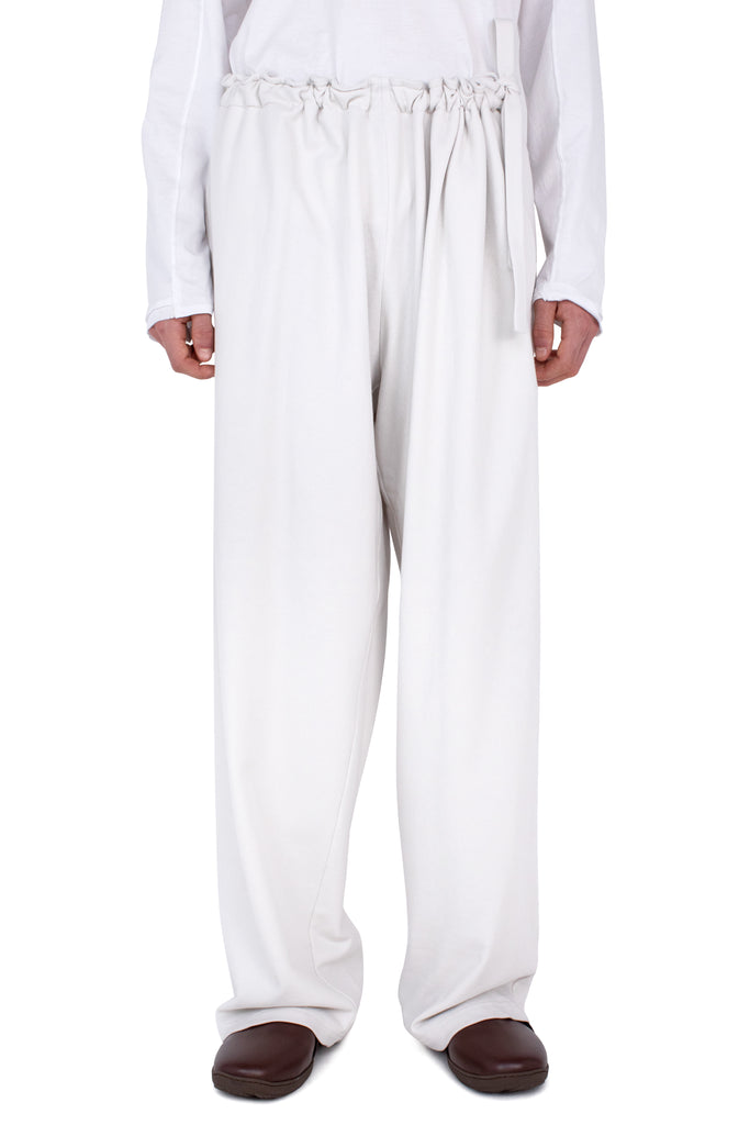 OSCAR WIDE TROUSERS - ECRU