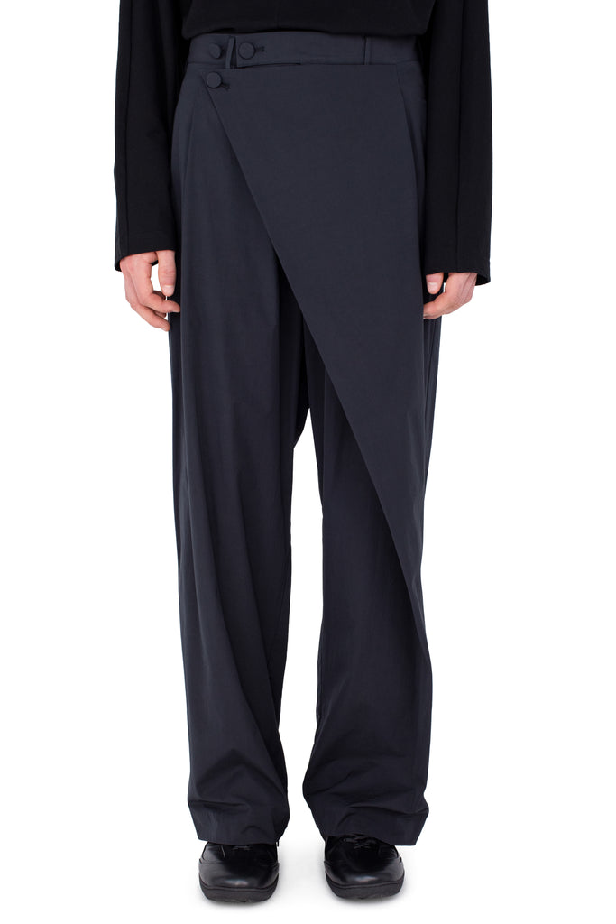 KIPPEL WRAP TROUSERS - PITCH BLACK