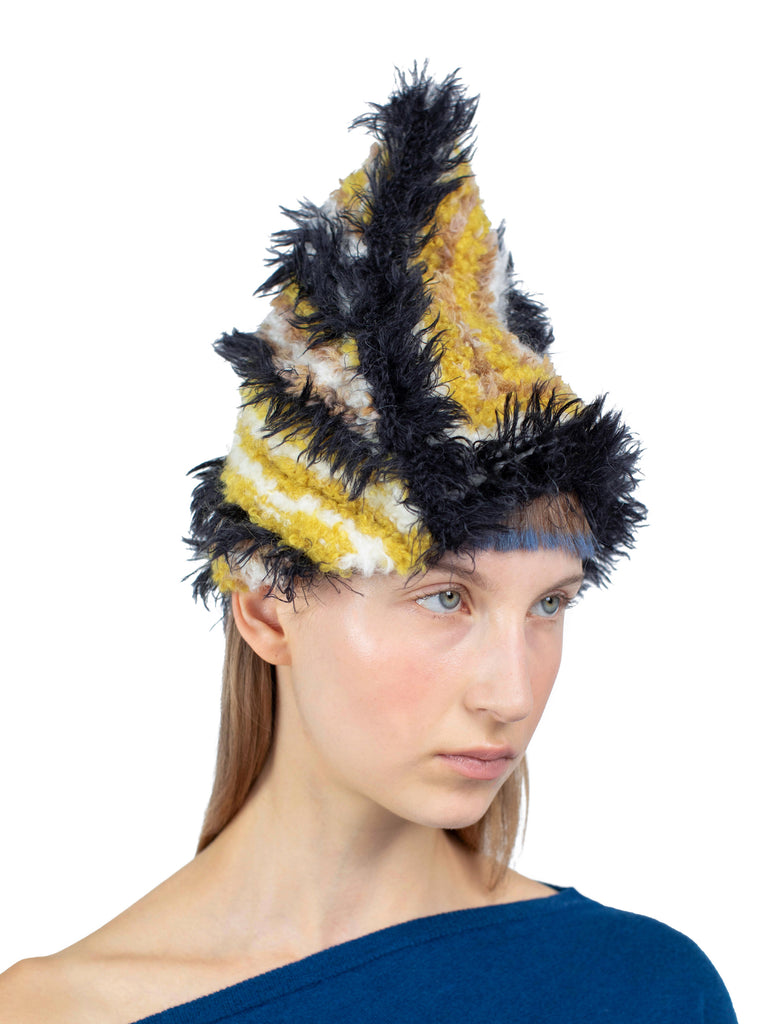 CHEVRON KNIT HAT - SUNSHINE YELLOW