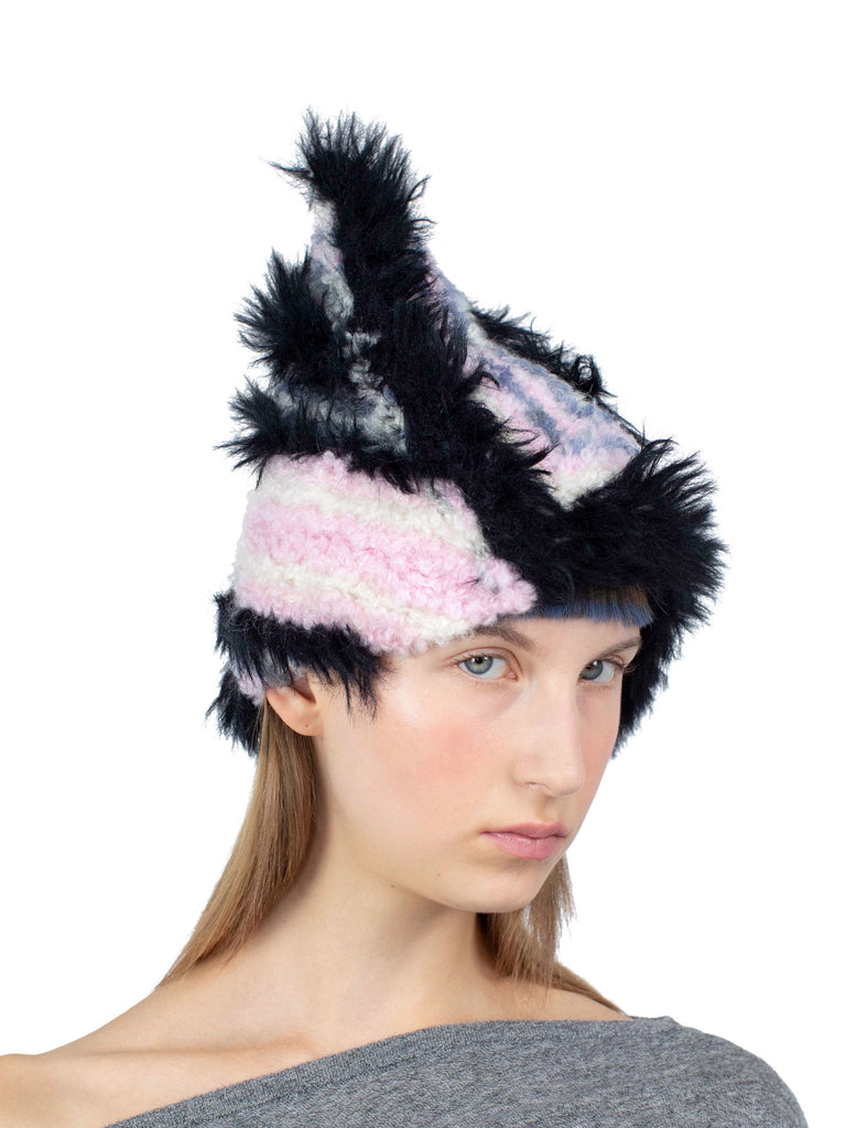 CHEVRON KNIT HAT - SKY BLUE