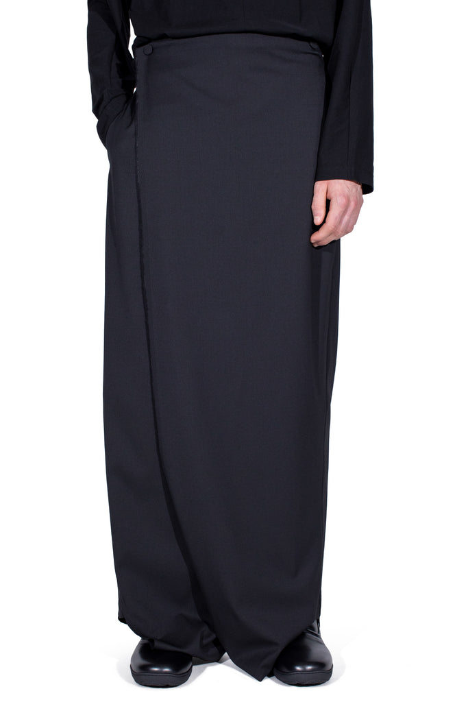 CURSUS DRAPE TROUSERS - CROW BLACK