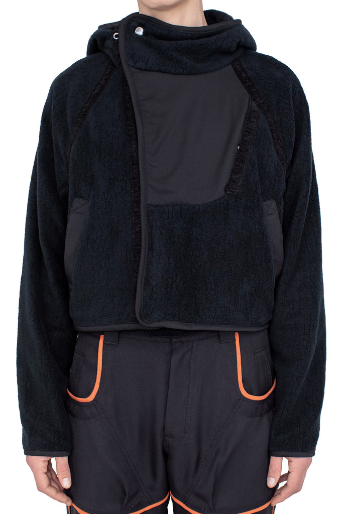 RICSI FLEECE HOODIE - BLACK