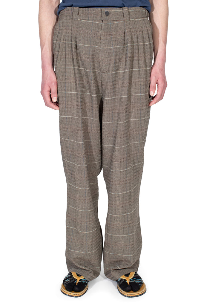 ANDRAS FORMAL TROUSER - TAUPE CHECK