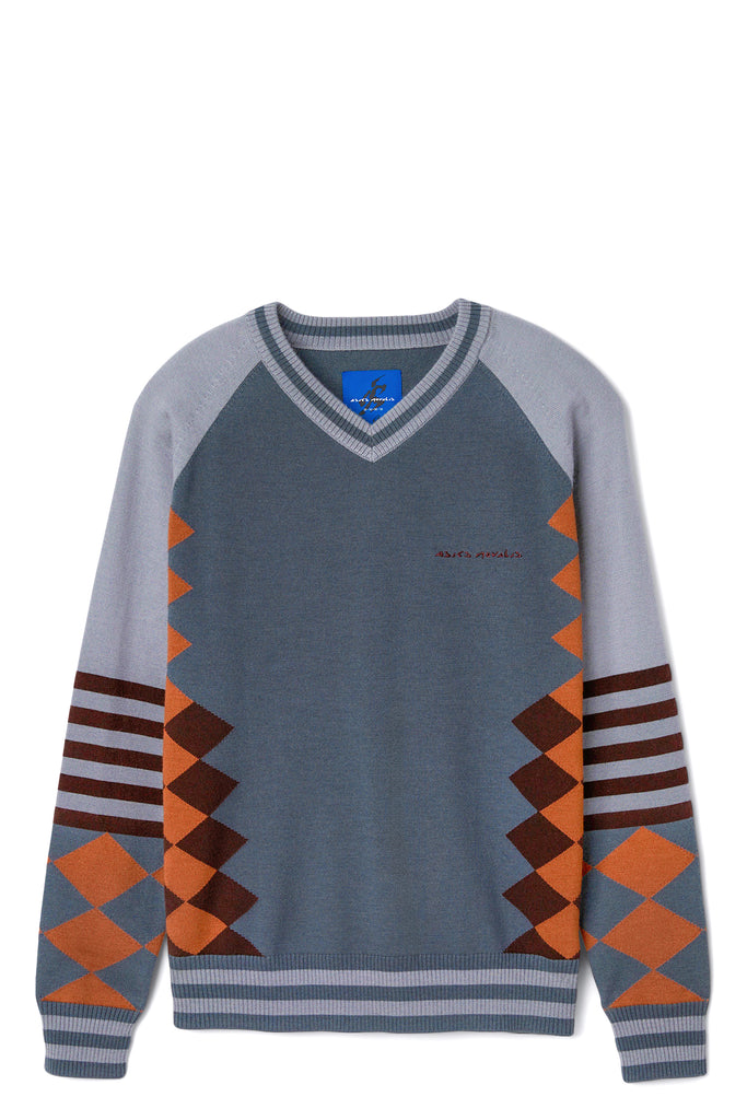 LARICOID KNIT JUMPER - MIST/RUST