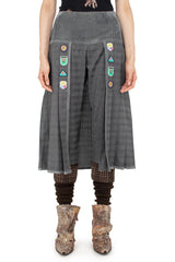 DANTE PLEATED SKORT - GREY/D GREY