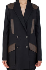 DANTE RIDING JACKET - BLACK/D BROWN