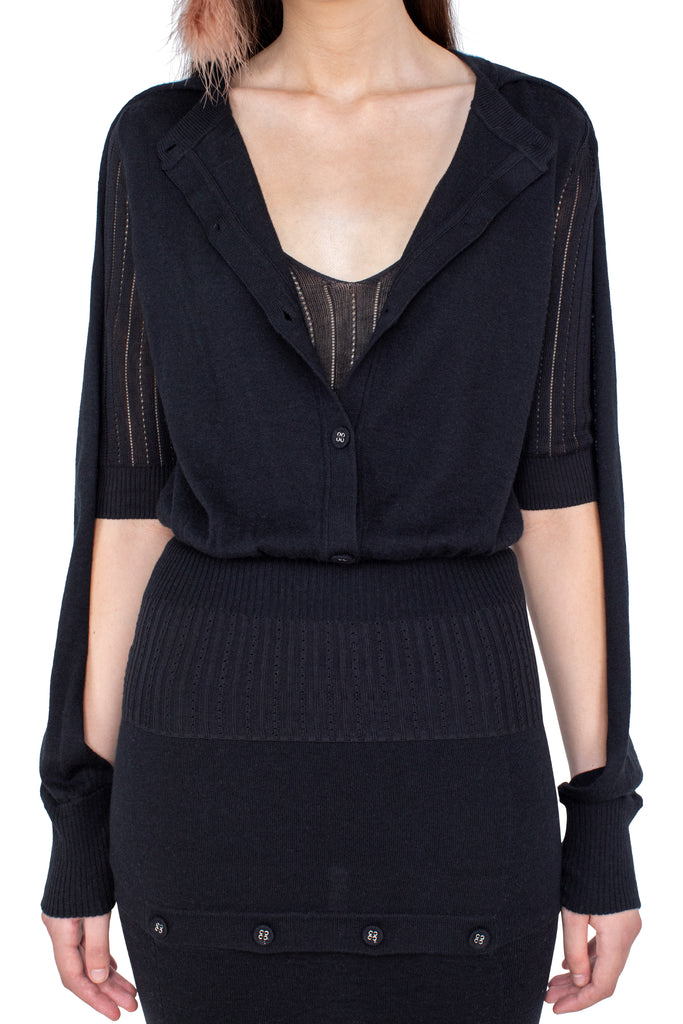 CORELLA DOUBLE SLEEVE JUMPER - NEBULAR BLACK