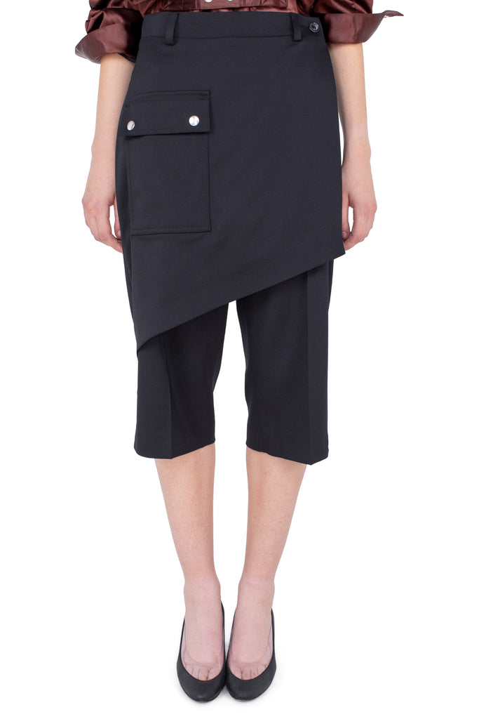 LINNET WRAP CULOTTES - CROW BLACK