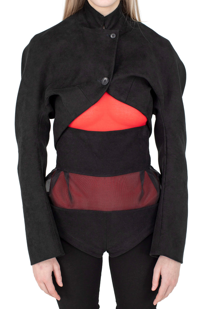 CARR CROPPED JACKET - VANTA BLACK