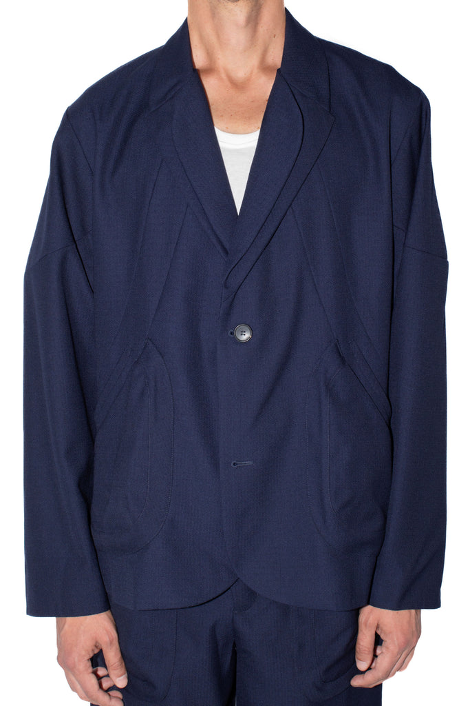 KLEES DOUBLE LAPEL BLAZER - ORION BLUE