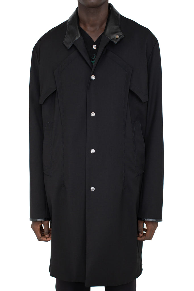 KRANER WOOL COAT - CROW BLACK