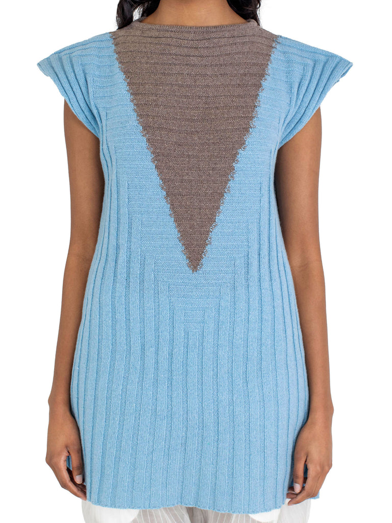 DAKOTA VEST - CELESTE BLUE/SEPIA