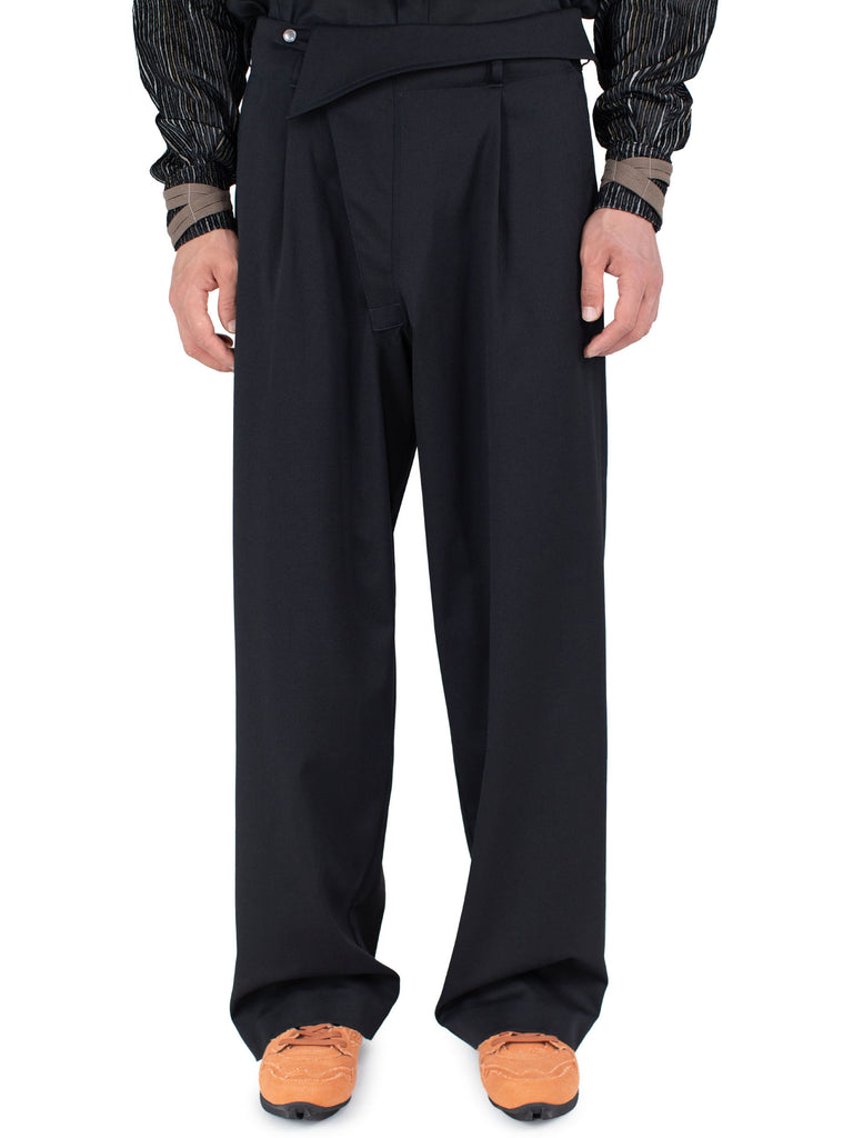 NAVIN WIDE TROUSER - NIGHT BLACK