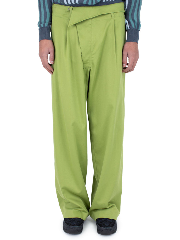 NAVIN WIDE TROUSER - CHARTREUSE