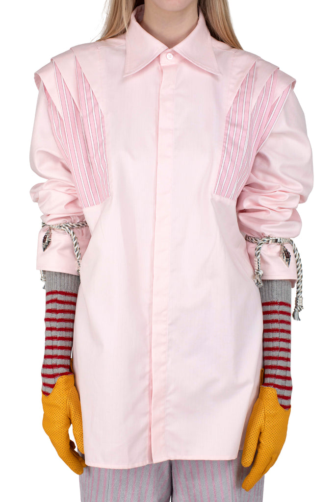 FITZGERALD PLEATED SHIRT - DIANTHUS PINK