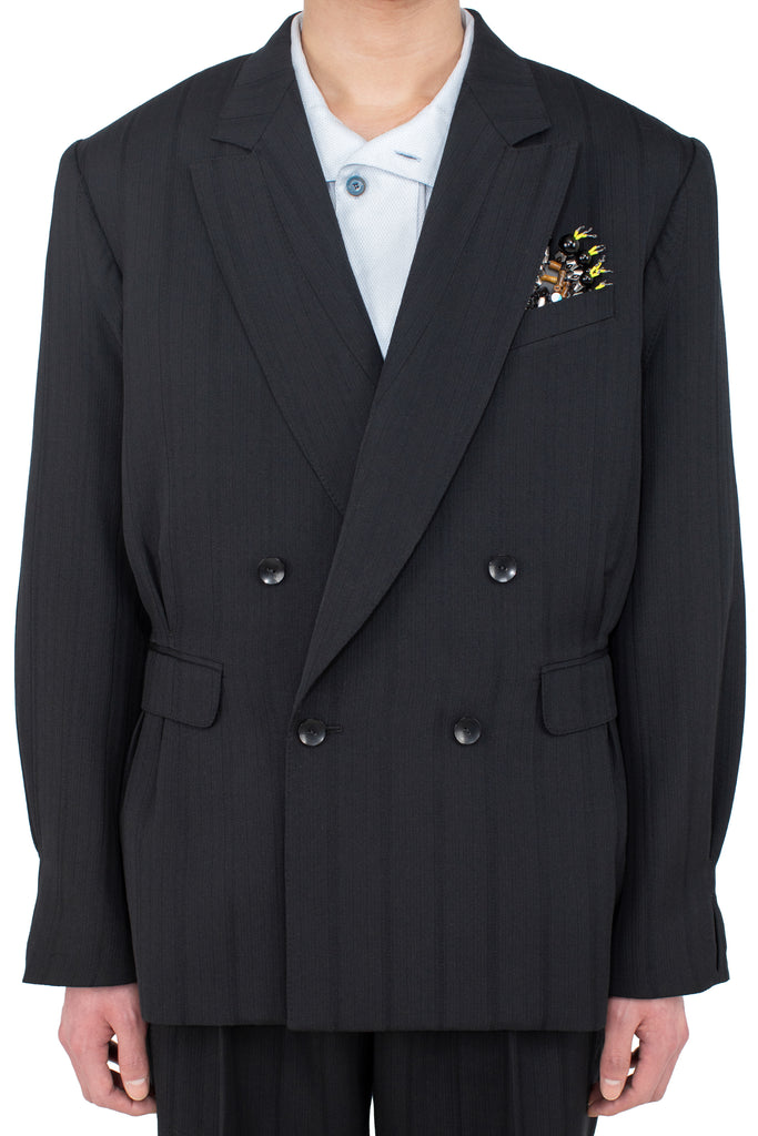 TARHOS TAILORED JACKET - MIDNIGHT BLACK