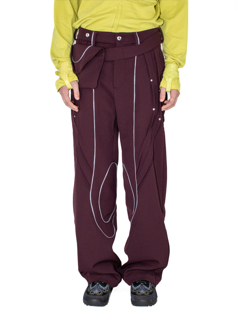 CHALICE TROUSER W BAG - MAROON