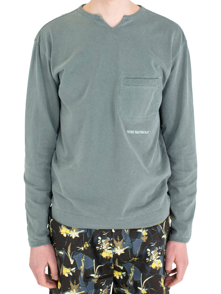 DUENEZ APPLIQUE TOP - WASHED GREEN