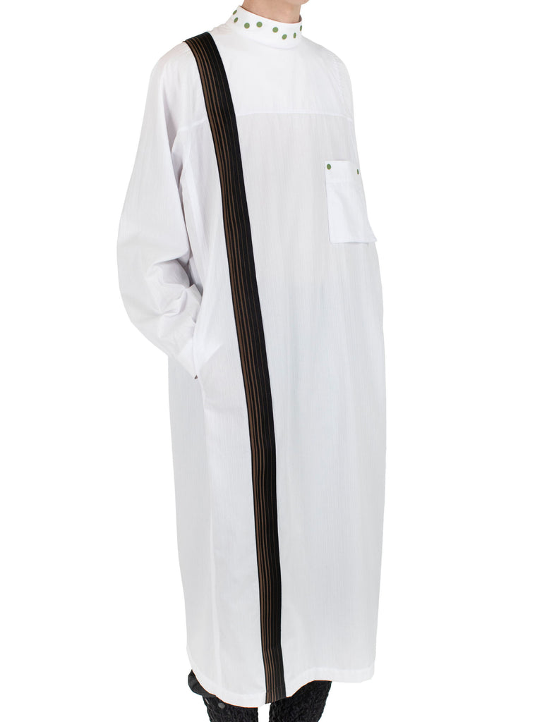 INEX SNAP LONG SHIRT - WHITE STRIPES