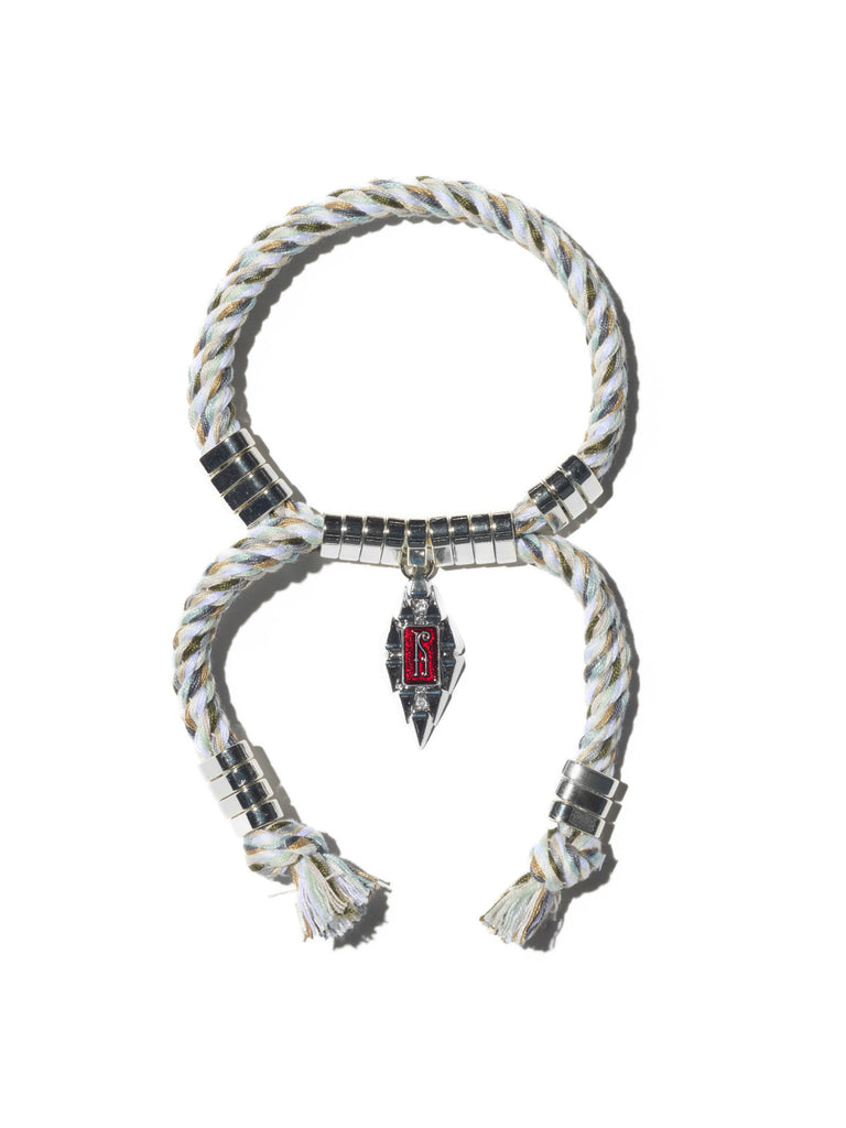 SABLE ARM STAYS - MULTICOLOUR GREEN & IVORY