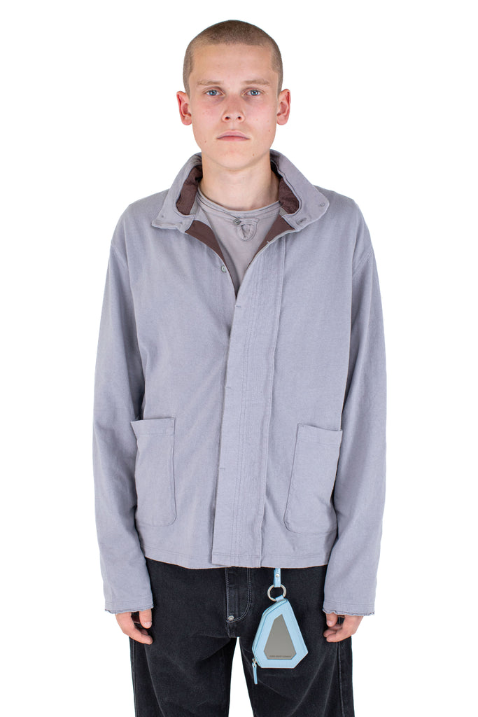 LEVI'S ASYMMETRIC JERSEY JACKET - GREY