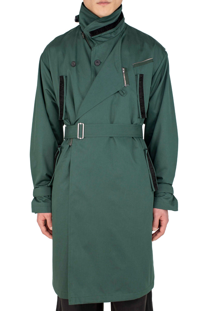 VIG ASYMMETRICAL COAT - SPRUCE GREEN