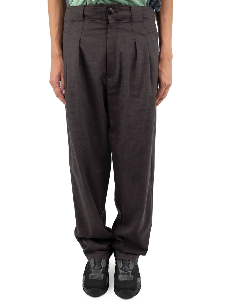 RUNE EMBROIDERED TROUSERS WALNUT BROWN