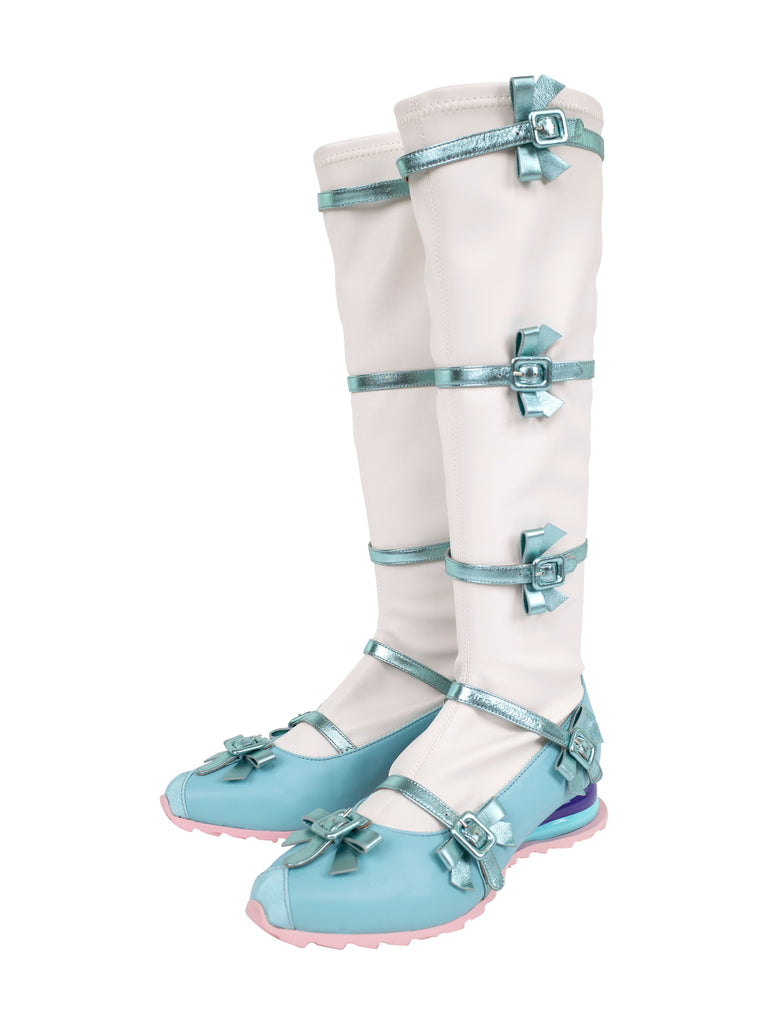 RIBBON HIGH BOOT FROZEN BLUE